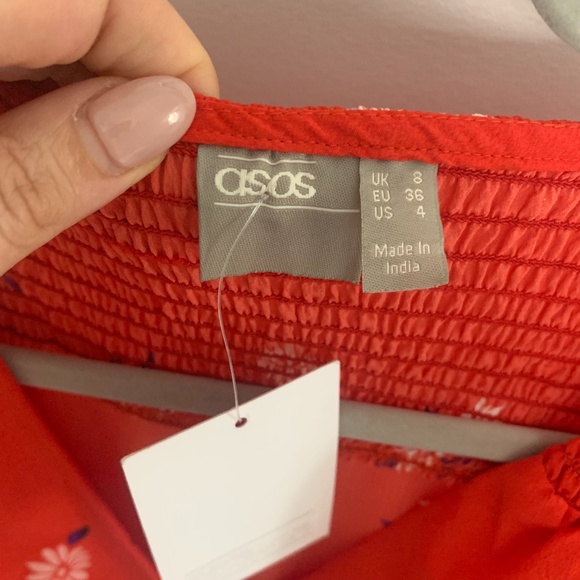 ASOS DESIGN button through maxi tea dress with shirred waist in floral print - Picture 5 of 7